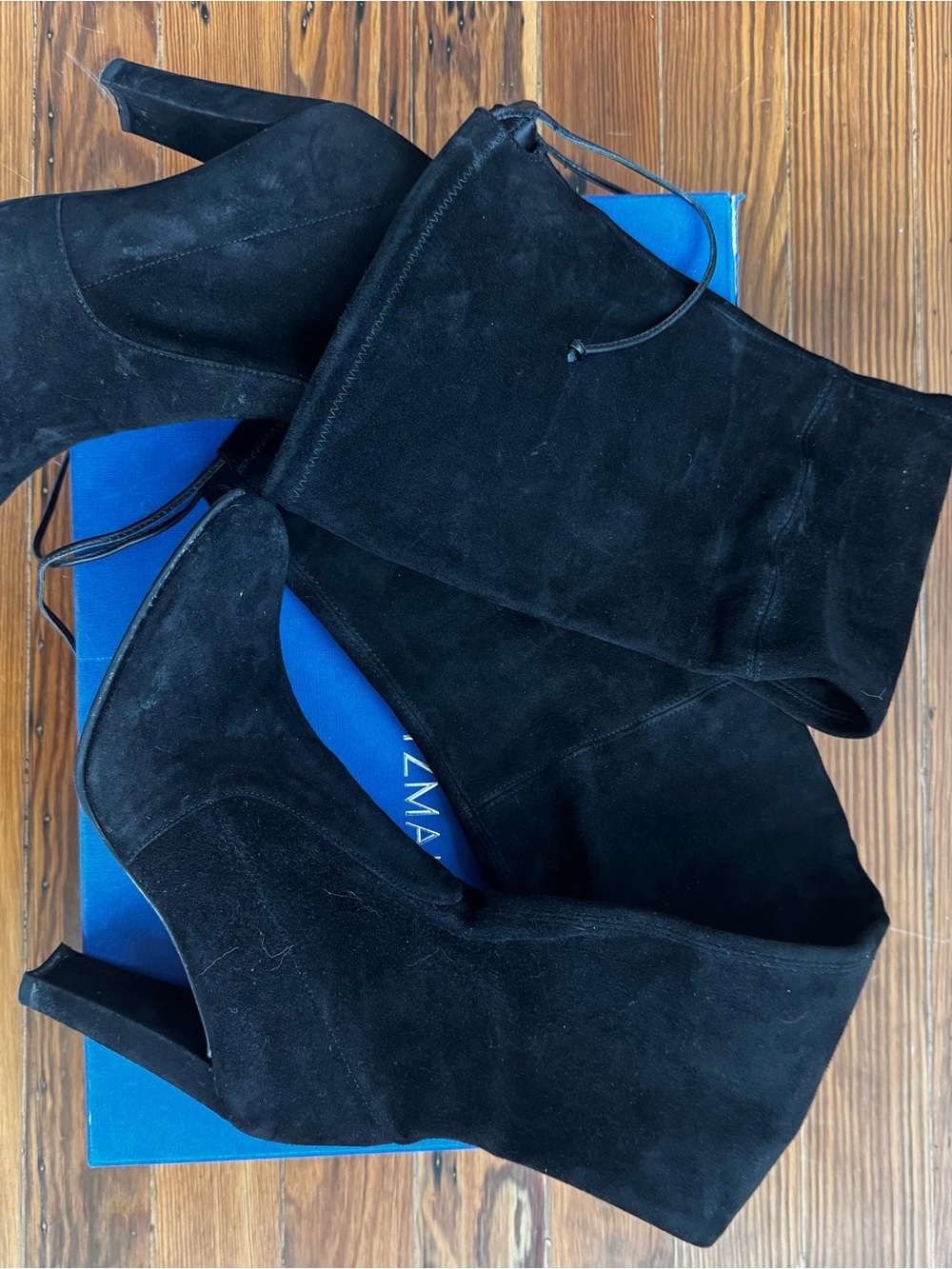 Stuart Weitzman Black Over-the-Knee Suede Boots